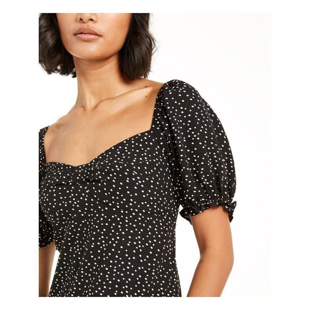 Ash & Violet Polka Dot Queen Anne Neckline Blouse - Picture 3 of 4